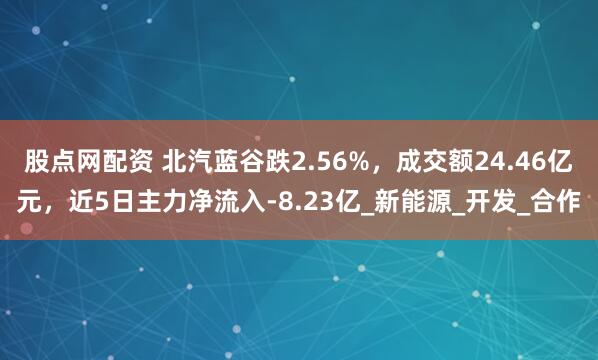 股点网配资 北汽蓝谷跌2.56%，成交额24.46亿元，近5日主力净流入-8.23亿_新能源_开发_合作